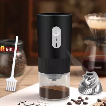 Портативная кофемолка, электрическая USB перезаряжаемая домашняя уличная блендеры, профессиональная регулируемая помолка кофейных зерен для кухни