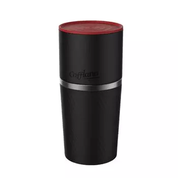 Портативная кофеварка Cafflano, уличная ручная капельная кофемолка, тонкая регулируемая безбумажная кружка-фильтр, в комплекте, черная, 9 x 9 x Классический подарочный подарок 0,47 л чёрный