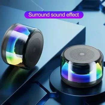 Портативная колонка Стереозвук Компактный размер Автоматическое подключение Универсальный Bluetooth-совместимый беспроводной динамик Звуковая коробка чёрный