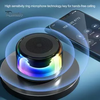 Портативная колонка Стереозвук Компактный размер Автоматическое подключение Универсальный Bluetooth-совместимый беспроводной динамик Звуковая коробка чёрный