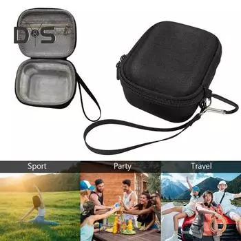 Портативная коробка для хранения динамиков с сетчатым карманом на молнии, противоударный ударопрочный жесткий чехол для переноски JBL GO4 чёрный