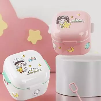 Портативная коробка для невидимых брекетов, прочный экологически чистый полипропиленовый чехол без запаха для хранения капп, фиксаторов, зубных протезов чёрный