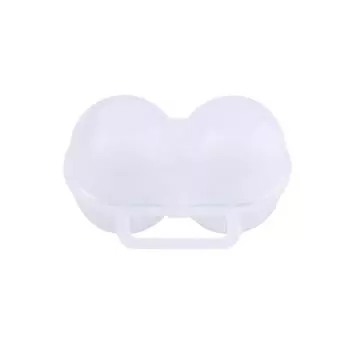 Портативная коробка для яиц на открытом воздухе, пластиковый лоток для яиц, 2-отсековая коробка для хранения яиц, амортизирующая загрузочная машина для яиц с защитой от падения, аксессуары для кухонного холодильника прозрачный белый