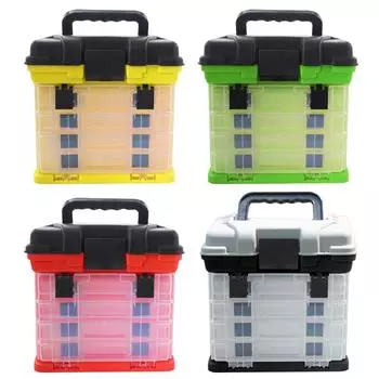 Портативная коробка для рыболовных приманок, отсеки, рыболовный чемодан, аксессуары для рыболовных снастей Green