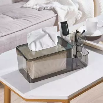 Портативная коробка для салфеток, гладкий край, TPE, видимый футляр для хранения салфеток большой емкости для ежедневного использования S чистый