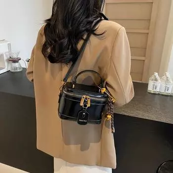 Портативная коробка премиум-класса, маленькая квадратная сумка, женская, 2025, новая, модная, популярная, для поездок, на плечо, сумка-мессенджер 18*10*13