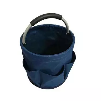 Портативная корзина для хранения, органайзер для грязной одежды с боковыми карманами, ручками, большой синий