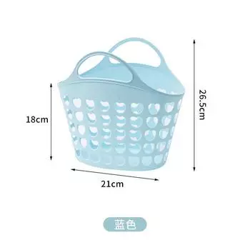 Портативная корзина для покупок, корзина для продуктов, корзина для ванны, пластиковая корзина для хранения закусок, косметики, туалетных принадлежностей, ящик для хранения, переносная корзина Small blue