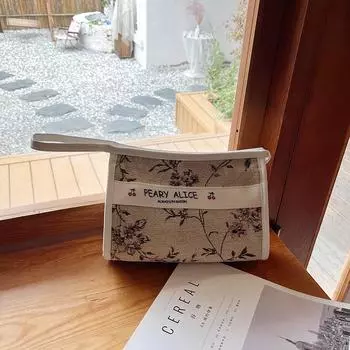 Портативная косметичка для отдыха и путешествий, женская модная мультяшная печать, портативная маленькая квадратная сумка, модная универсальная женская сумка высокого качества