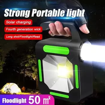 Портативная лампа на солнечной энергии, двойной свет, кемпинговая лампа, водонепроницаемая солнечная лампа для улицы, перезаряжаемый фонарь, солнечный свет A-1PCS