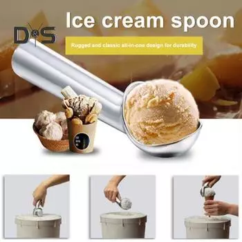 Портативная ложка для мороженого, нескользящая, удобная, сверхмощная ложка для мороженого