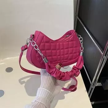 Портативная маленькая сумка женская летняя 2024 года, новая модная фактурная сумка через плечо, иностранный стиль, нишевый дизайн, маленькая квадратная сумка белый