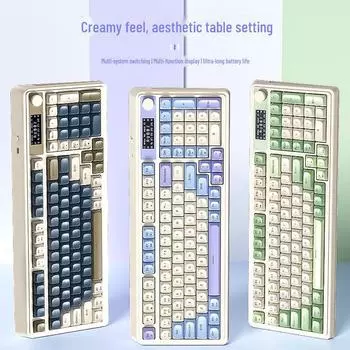 Портативная механическая клавиатура Wolf Spider S99pro — три режима, красочный дизайн, с дисплеем, для офиса и игр.
