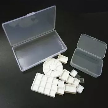 Портативная мини-коробка для акварельных красок, пустая палитра, изысканная маленькая квадратная коробка, принадлежности для рисования для студентов, дорожная упаковка для красок