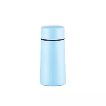 Портативная мини-кружка карманного размера 160 мл, стакан для молока из нержавеющей стали, кофейная кружка с крышкой, креативная подарочная кружка, бутылка для воды, однотонная кружка 160ml синий
