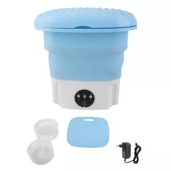 Портативная мини-стиральная машина, складная стиральная машина для белья и носков для студенческих общежитий и квартир синий
