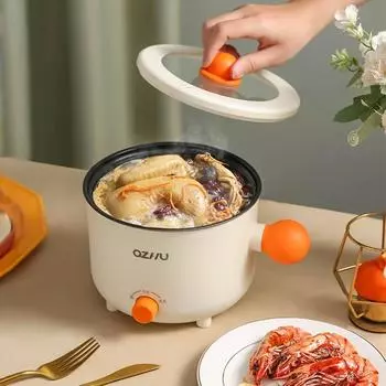 Портативная многофункциональная электрическая рисоварка с антипригарным покрытием и защитой от отключения питания для дома, общежития, офиса, мини-кастрюля EU