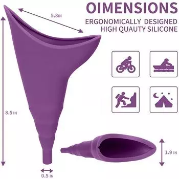 Портативная многоразовая воронка для мочеиспускания с удлинительной трубкой, мочеиспускательная воронка для мочеиспускания стоя, для кемпинга, походов, устройство для женского мочеиспускания