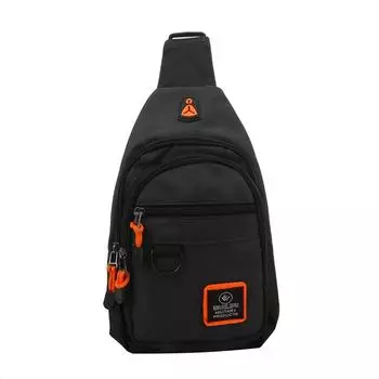 Портативная мужская деловая нагрудная сумка, дорожные повседневные сумки, многослойные сумки через плечо через плечо One Size чёрный