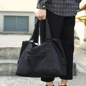 Портативная мужская дорожная сумка из нейлона, водонепроницаемая, текстурированная, большая вместимость, мужские сумки через плечо, черная, простая, повседневная, спортивная, одно плечевая сумка