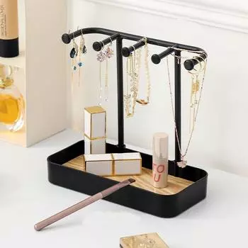 Портативная настольная коробка для хранения сережек и ожерелий, стеллаж для хранения модных ювелирных изделий, стеллаж для выставки товаров