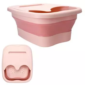 Портативная ножка без электричества с переносной ванной, требуется крышка, складная, компактная, (розовый) розовый