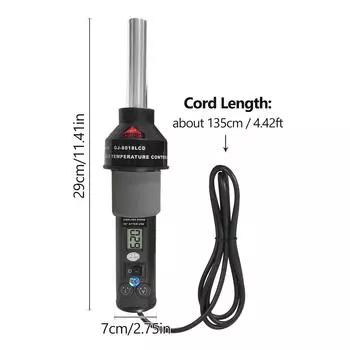 Портативная паяльная машина с контролируемой температурой, 450 Вт, 450 градусов Цельсия, паяльная станция горячего воздуха SMD UK Plug чёрный