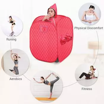 Портативная пароварка для сауны 1000 Вт с пультом дистанционного управления для похудения, бытовая сауна для похудения, легкость при бессоннице, полезно для здоровья всего тела, 2 л, Пу Хо Да Ю, 2 кг розы красного