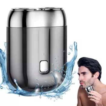 Портативная перезаряжаемая электробритва с магнитной адсорбцией для легкого сухого и влажного бритья в любом месте синий