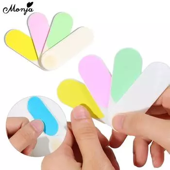 Портативная пилочка для ногтей Monja, шлифовальный буфер 3 в 1, мини-складной веерообразный лак, УФ-гель, натуральные кончики, акриловая шлифовка поверхности, инструменты для ухода за дизайном маникюра