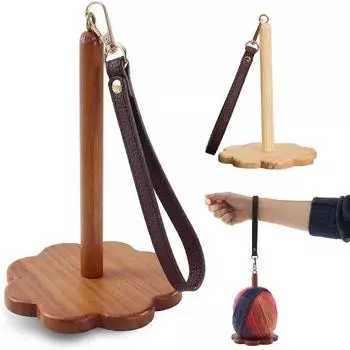Портативная подставка для клубков пряжи с наручным браслетом для самостоятельного шитья и прядения швейных ниток, инструментов для вязания Flower Natural Color