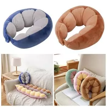 Портативная подушка для путешествий, подушка для поддержки шеи, очень мягкая, дышащая, моющаяся, не выцветающая, регулируемая, подушка для путешествий в самолете, автомобиле, подушка для путешествий зелёный
