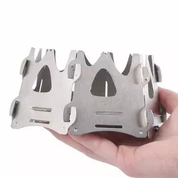 Портативная походная дровяная печь из нержавеющей стали, легкая складная дровяная печь для походов на открытом воздухе, путешествий, барбекю, пикников