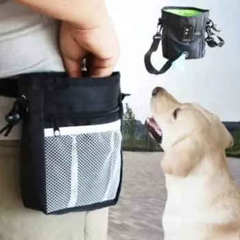 Портативная поясная сумка для закусок, корм для щенков, сумка для дрессировки, диспенсер для корма для собак, товары для отдыха на природе красный