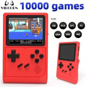 Портативная портативная игровая консоль VILCORN GB300, 3,0-дюймовая карманная игровая консоль, 10000 игр для SFC/GB/GBA, подарок для ребенка 6000 games красный