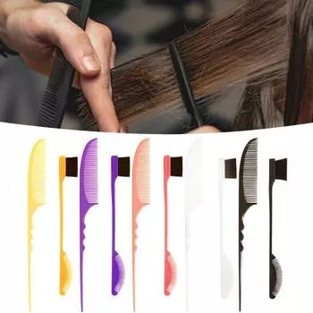 Портативная профессиональная расческа для укладки, практичная щетка для управления краями, хвост для волос чёрный