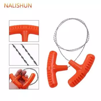 Портативная проволочная пила из нержавеющей стали с ручкой для пальцев, карманная ручная режущая цепная пила для кемпинга и пешего туризма, инструмент для выживания 100mm-199mm