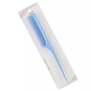 Портативная расческа для салона, щетка для укладки, парикмахерский хвост, пластиковая расческа с тонкой ручкой чёрный