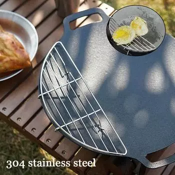 Портативная решетка для барбекю из нержавеющей стали, решетка для выпечки, антипригарная сетка для гриля, стойка для пропаривания для уличных инструментов для кемпинга