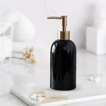 Портативная ручная бутылка с жидким насосом 420 мл, кухонная раковина, душ, ванная комната, дозатор мыла для полоскания рта чёрный