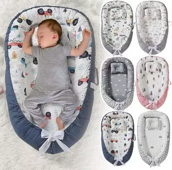 Портативная съемная и моющаяся кроватка для новорожденных, детская кроватка с героями мультфильмов One Size