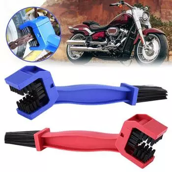 Портативная щетка для чистки цепи, инструмент для мытья мотоциклов, очиститель велосипедного снаряжения, техническое обслуживание, аксессуары для чистки автомобиля синий