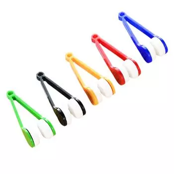 Портативная щетка для чистки очков, мягкий зажим для чистки солнцезащитных очков, инструмент для чистки очков на открытом воздухе жёлтый