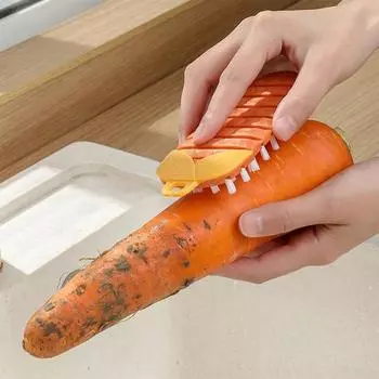 Портативная щетка для горшков, полезный аксессуар для дома из полипропилена, гибкая очистка овощей