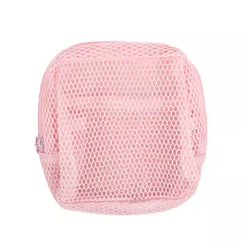 Портативная сетчатая косметичка для губной помады, сумка для хранения ключей, квадратный кошелек на молнии карамельного цвета, держатель для гигиенических салфеток розовый
