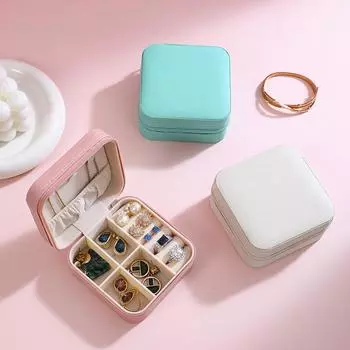 Портативная шкатулка для украшений Европейская принцесса Корейская маленькая дорожная сумка для украшений ручной работы серьги кольца маленькая коробка для хранения чёрный