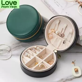 Портативная шкатулка для украшений из искусственной кожи, шкатулка для хранения украшений для сережек, ожерелий, колец, шкатулка для упаковки украшений, органайзер для украшений Joyero Organizador красный