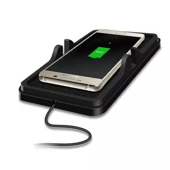 Портативная силиконовая автомобильная беспроводная быстрая зарядка с держателем на приборной панели, нескользящая подставка