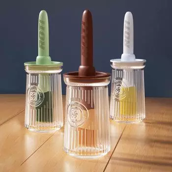 Портативная силиконовая бутылка для масла Щетка для барбекю Высокотемпературная Щетка для барбекю для блинов Кухонные принадлежности Гаджеты