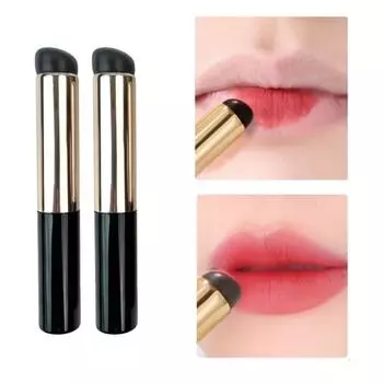 Портативная силиконовая кисть для губ с крышкой, матовая кисть для помады для желейной помады Rose Golden